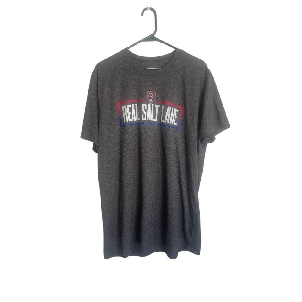 MLS Mens Charcoal Gray Real Salt Lake Short Sleeve Graphic Tee Size XL